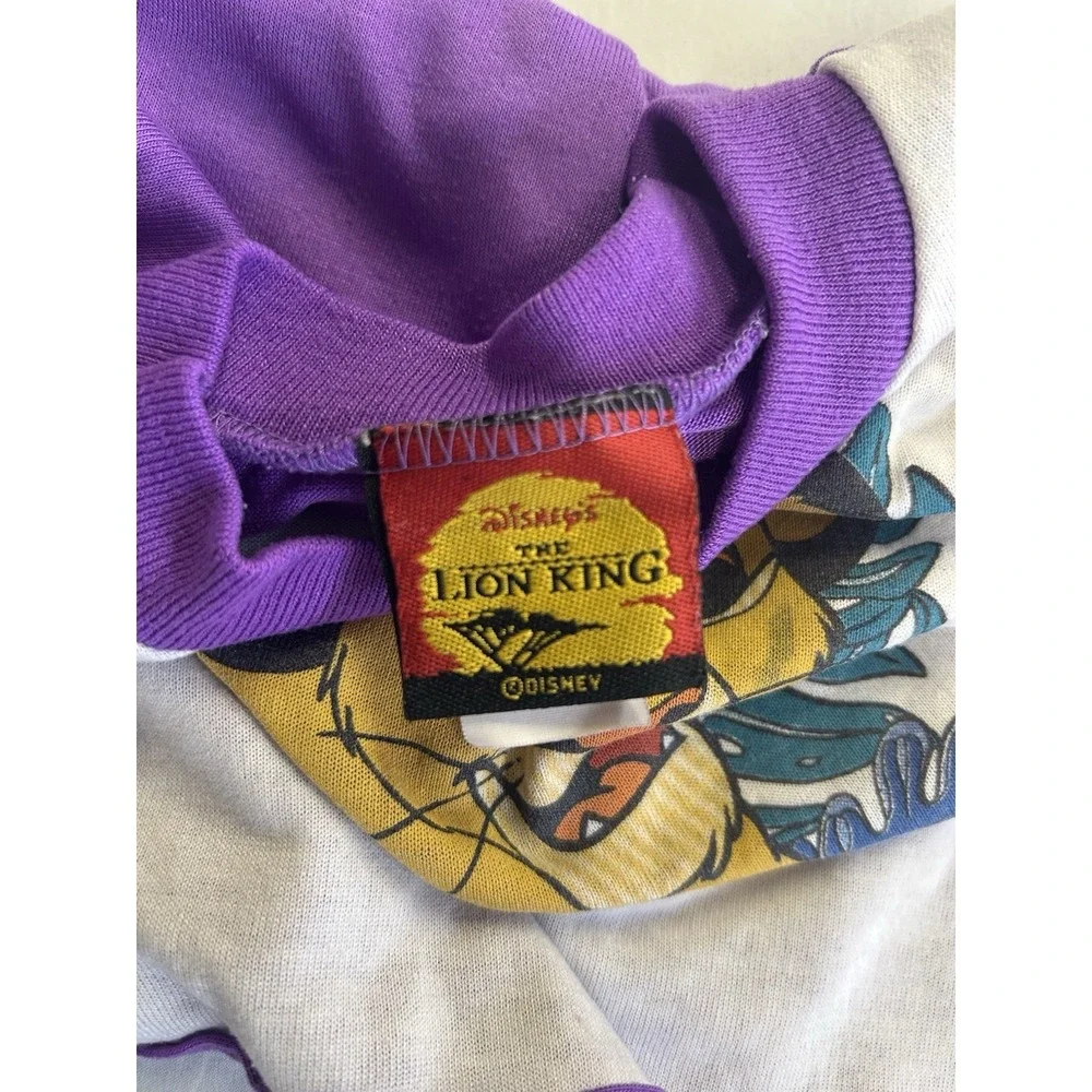 Vintage 1994 Disney The Lion King Simba Nightgown Kids Size 6 Purple USA